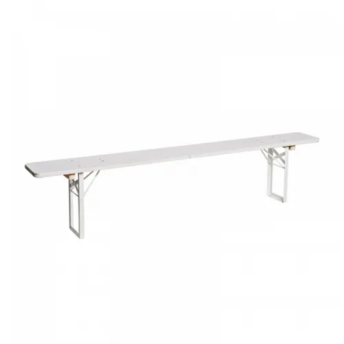 Banc de brasseur blanc 220x25cm