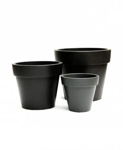 Cache-pot gris &Oslash; 40cm