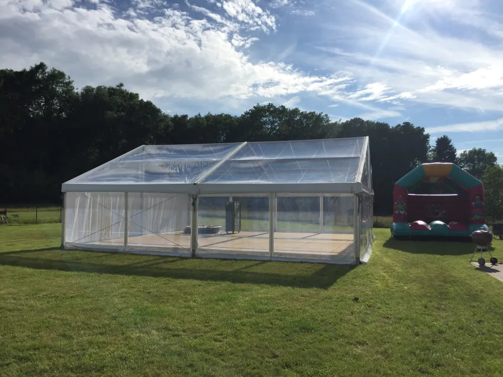 Tente 10m x 10m transparente - 100m&sup2;