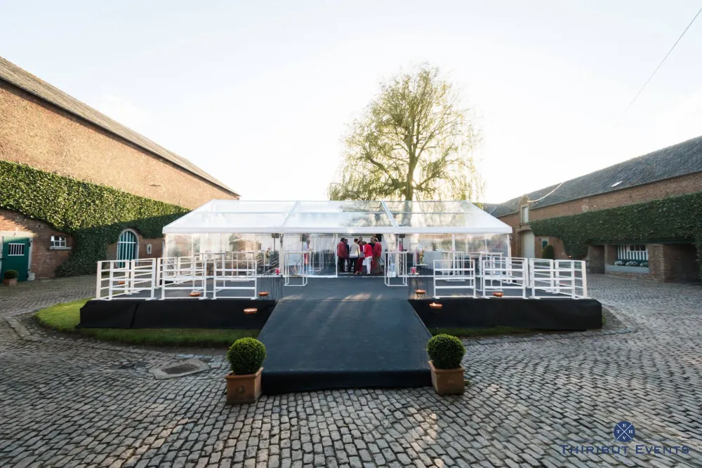 Tente 10m x 15m transparente - 150m&sup2;