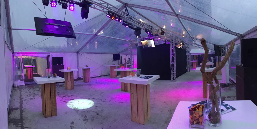 Tente 10m x 20m transparente - 200m&sup2;
