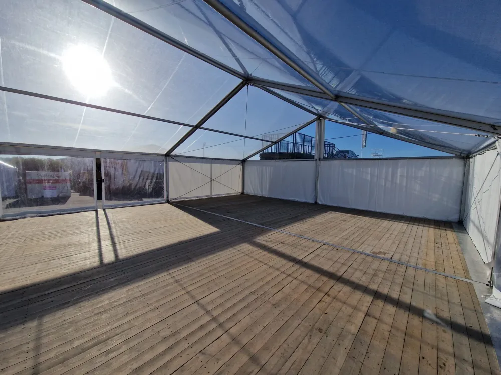 Tente 10m x 10m transparente - 100m&sup2;