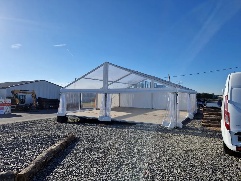 Tente 10m x 10m transparente - 100m&sup2;