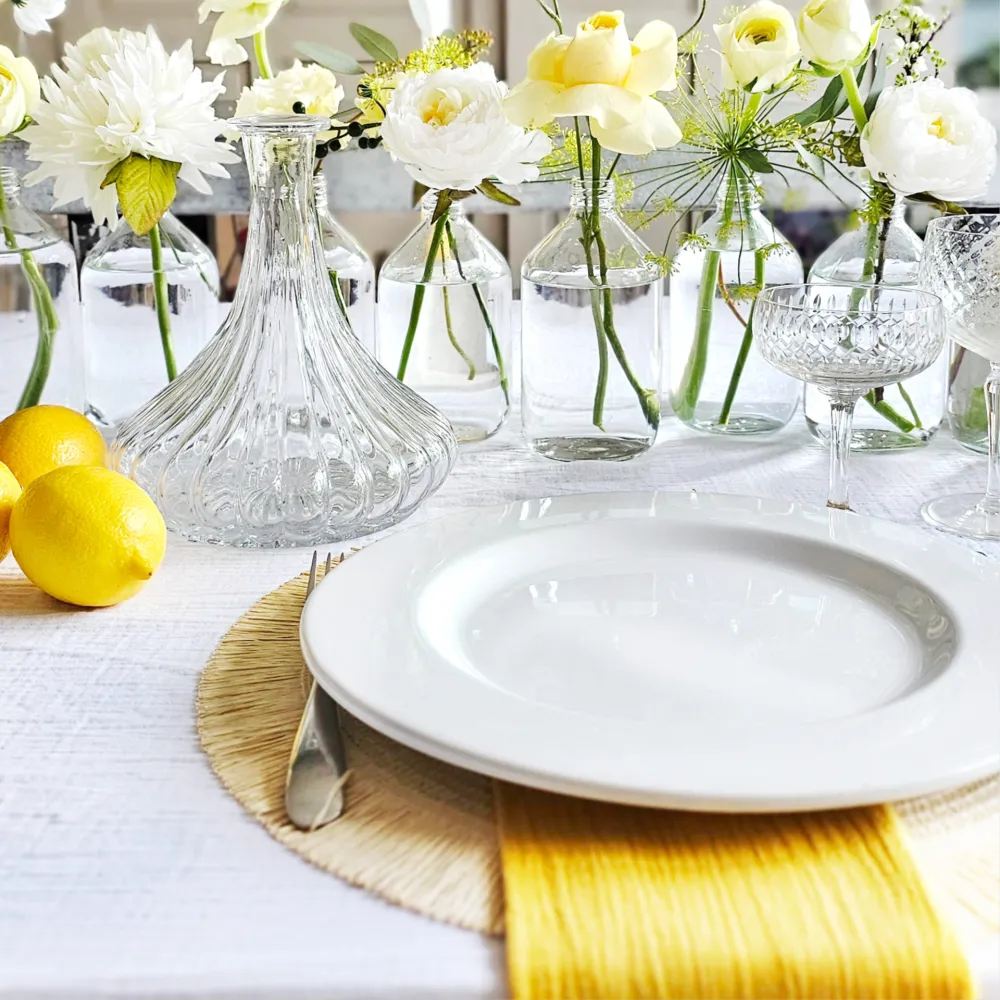 Nappe 2,80m x 3,10m Blanche - Gaze de coton