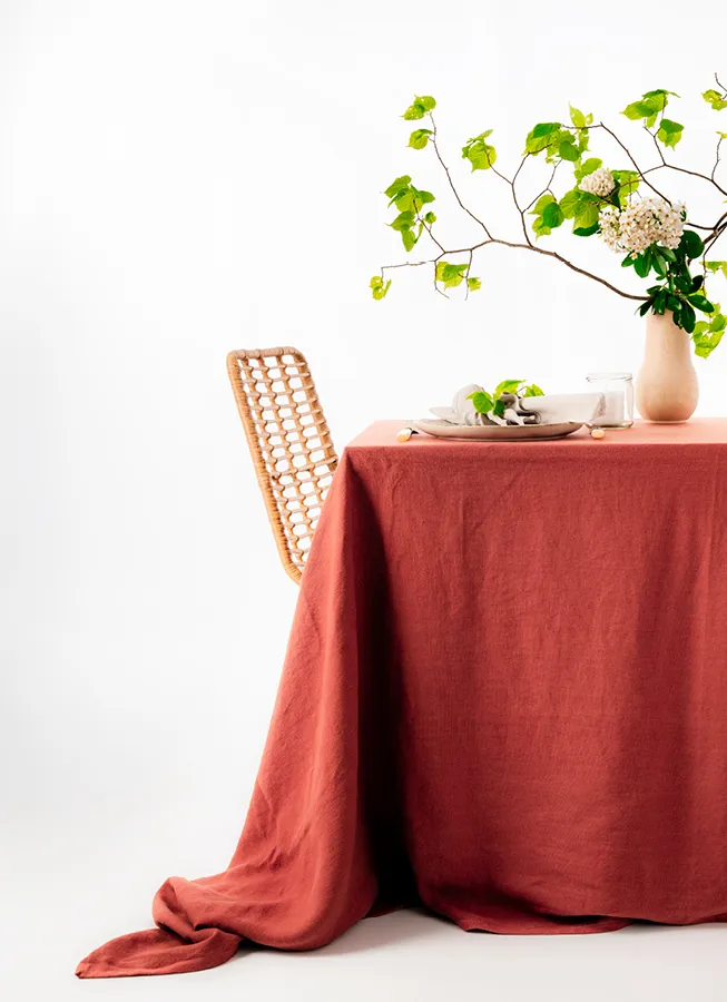Nappe 3,00m x 3,00m Terra cotta - Lin