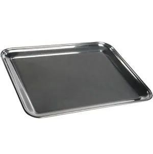 Plateau rectangulaire en inox 60cm x 47cm