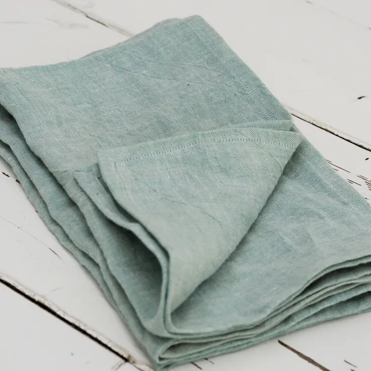 Serviette 28cm x 48cm Vert turquoise - Lin