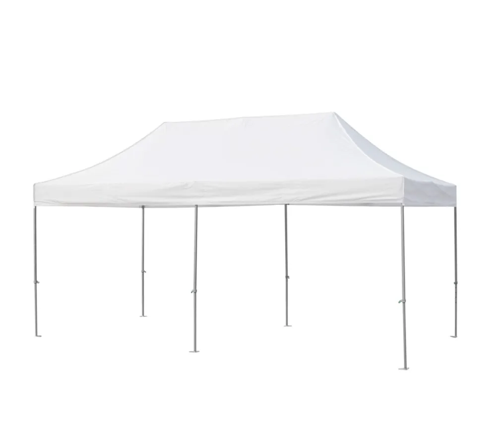Tente d&eacute;pliable Canopy blanc 3m x 6m - 18m&sup2;