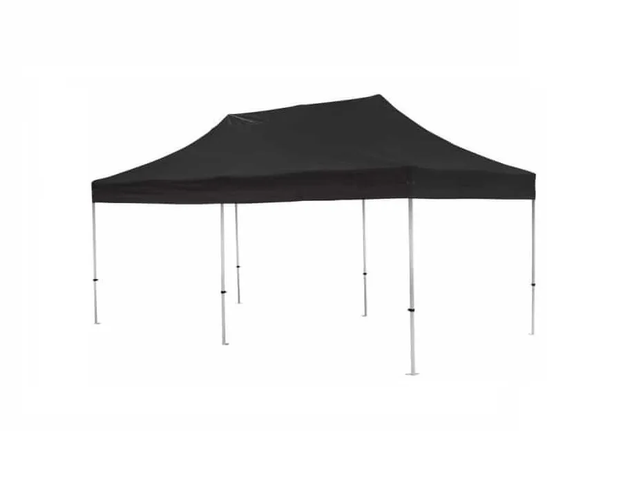Tente d&eacute;pliable Canopy noir 3m x 6m - 18m&sup2;