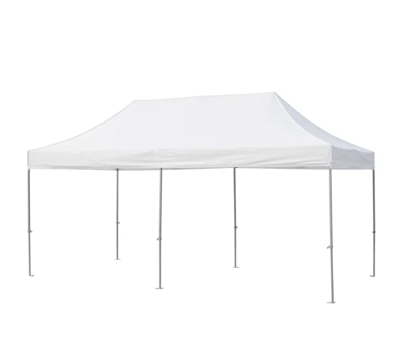 Tente d&eacute;pliable Canopy blanc 3m x 6m - 18m&sup2;